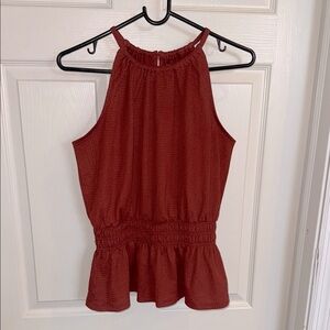 Women's Cinnamon Color Sleeveless Top
